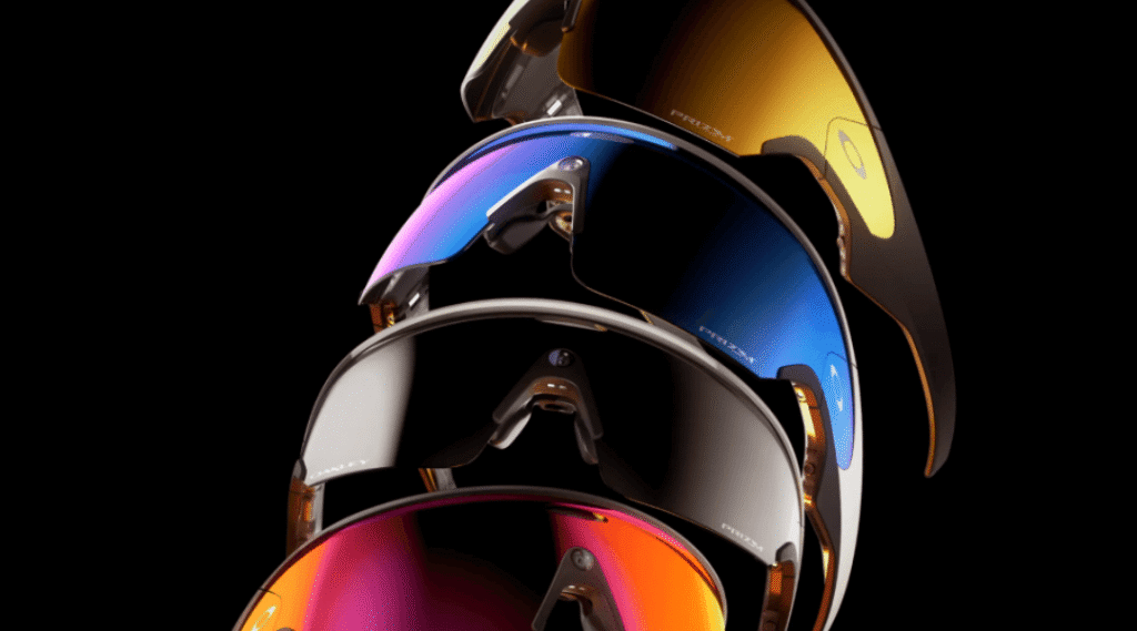 Modelos de armação e lentes do óculos integrado com IA da Oakley