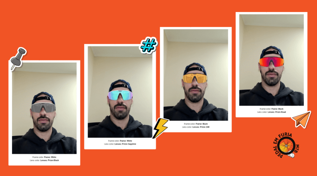 Provador virtual do óculos Meta AI Oakley Vanguard
